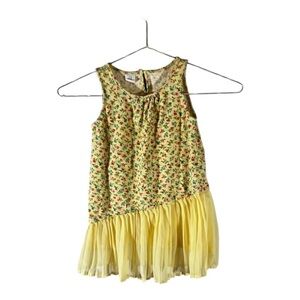 Gap Floral Yellow Dress girls size 3t